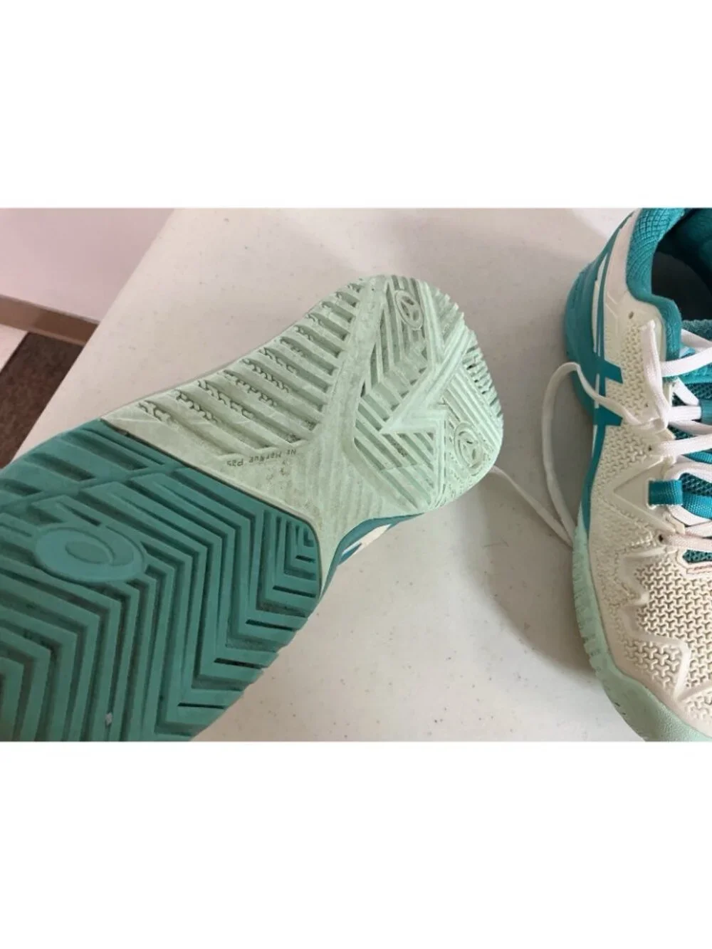 Asics Gel Resolution Tennis Shoes Sneakers White Lagoon Womens 8.5
